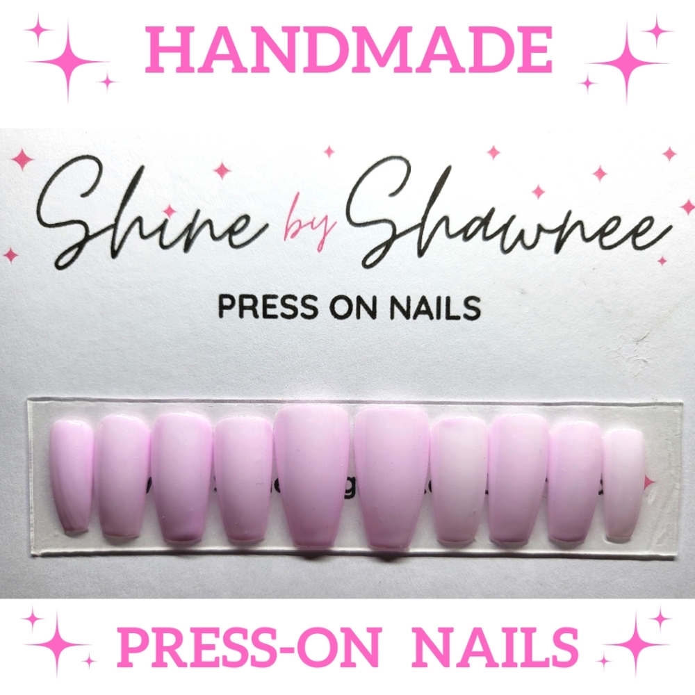 Handmade Luxury Press-On Nails | Sturdy & Reusable | SATIN LAVENDER